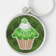 St. Patrick's Day Irish Cupcake Key Chain