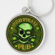 St. Patrick's day Irish Pirate Pub Key Chain