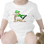 St Patrick's Day Leprechaun Gold Romper
