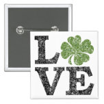 St Patricks Day LOVE with Irish Shamrock Pins