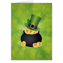 St. Patrick's Day Pot of Gold Card