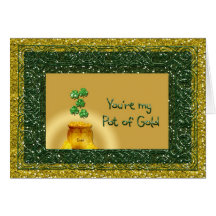 St. Patrick's Day Pot of Gold - Love Romance Cards