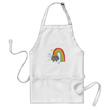 St. Patrick's Day Rainbow Gold design Apron
