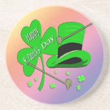 St Patrick's Day Shamrock Coaster
