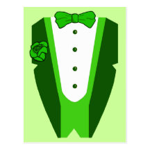 St. Patrick's Day Tuxedo Postcard
