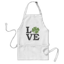 St Patrick's Day with Love Shamrock Apron