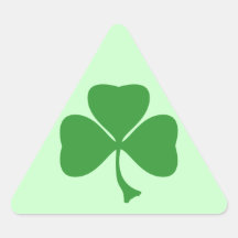 St Patrick's shamrock Triangle Stickers
