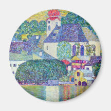 St. Wolfgang Church by Gustav Klimt, Victorian Art Magnets
