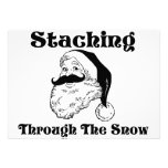Staching Through The Snow Santa Personalized Announcement