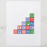 Stack of alphabet blocks custom flyer