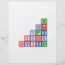 Stack of alphabet blocks custom flyer