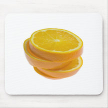 Stack of sliced oranges mousepads
