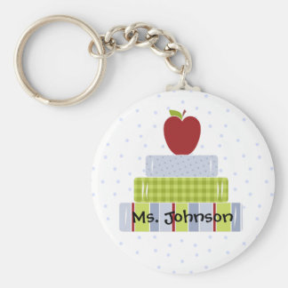 Stacked Books Teacher's Key Chain