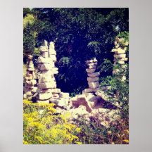 Stacked Towers of Cement Poster