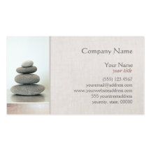 Stacked Zen Stones Business Card