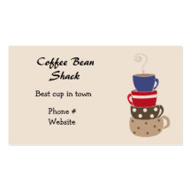 Stacking Coffee Cups Business Card