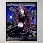 Stacy Pink Feary City Scape Tattooed Poster