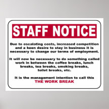 Staff Notice Poster