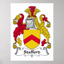 Stafford Family Crest Poster