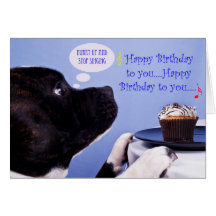 Staffordshire bull terrier birthday card