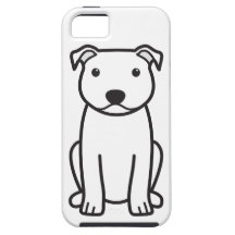 Staffordshire Bull Terrier Dog Cartoon iPhone 5 Cases