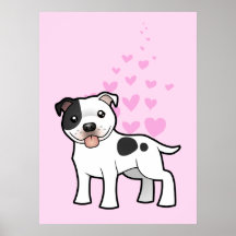 Staffordshire Bull Terrier Love Print