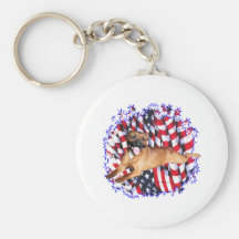 Staffordshire Bull Terrier Patriot Key Chains
