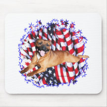 Staffordshire Bull Terrier Patriot Mouse Pads