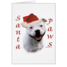 Staffordshire Bull Terrier Santa Paws Cards