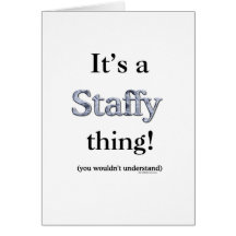 Staffordshire Bull Terrier Thing Card