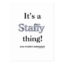 Staffordshire Bull Terrier Thing Postcard