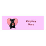 Stafforshire bull terrier skinny business card