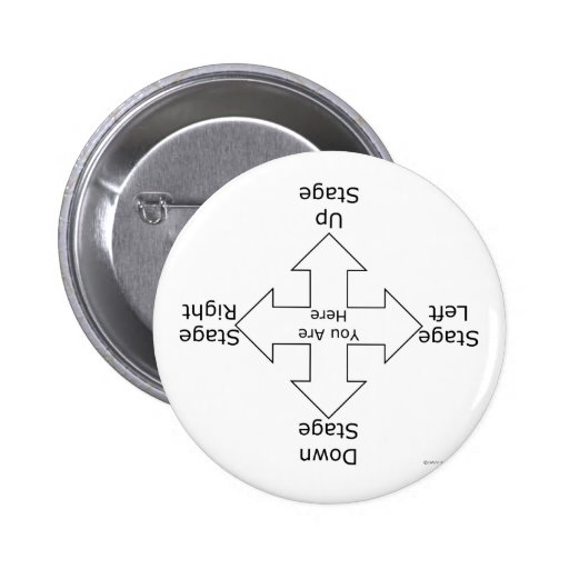 Stage Directions Pinback Buttons