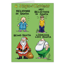 Stages Of Christmas Humour Holiday Card