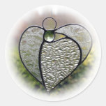 Stained glass abstract "Angel heart" sticker