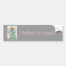Stained Glass Angel Bumper Stickers
