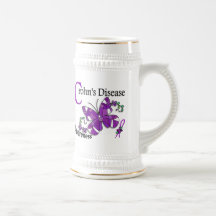 Stained Glass Butterfly 2 Crohn's Disease Mugs