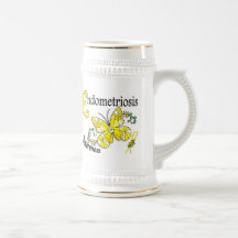 Stained Glass Butterfly 2 Endometriosis Mugs