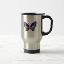 Stained Glass Butterfly Coffee Mug