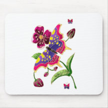 Stained Glass Butterfly Mousepad