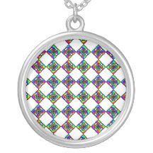 Stained Glass Effect Floral Pattern. Pendants