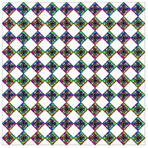 Stained Glass Effect Floral Pattern. Photo Sculpture