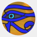 Stained Glass "Eye of Horus" Round Sticker