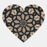 Stained Glass Kaleidoscope 2 Heart Sticker