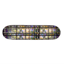 Stained Glass Lattice Gardens Skateboard