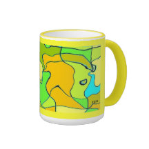 Stained glass look mugs