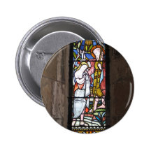 Stained Glass Religious Window Button Badge