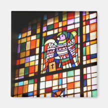 Stained glass, symbol of gospel writer fridge magnet
