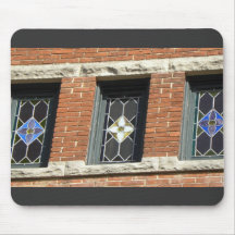 Stained glass window trio mousepad