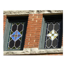 Stained glass windows postcard
